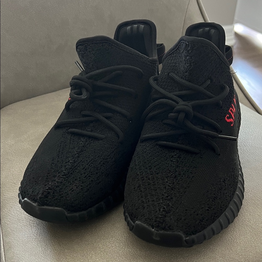 adidas Black and Red Knit Sneakers